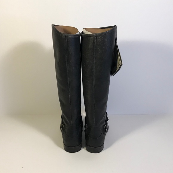 Frye Phillip Ring Black Tall Boots Women 6 M, New - Picture 3 of 7